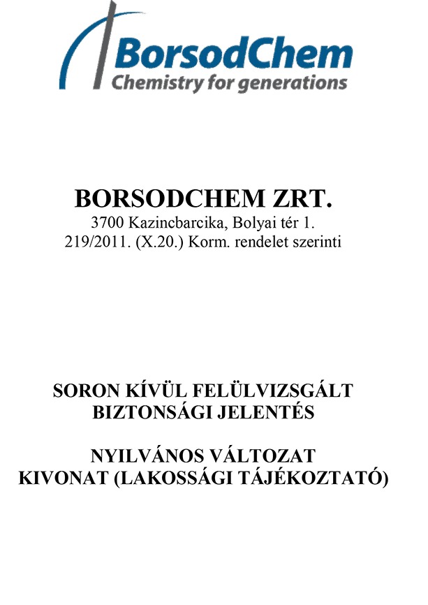 Biztonsági Jelentés