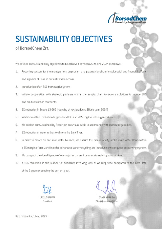 Our Sustainability Objectives