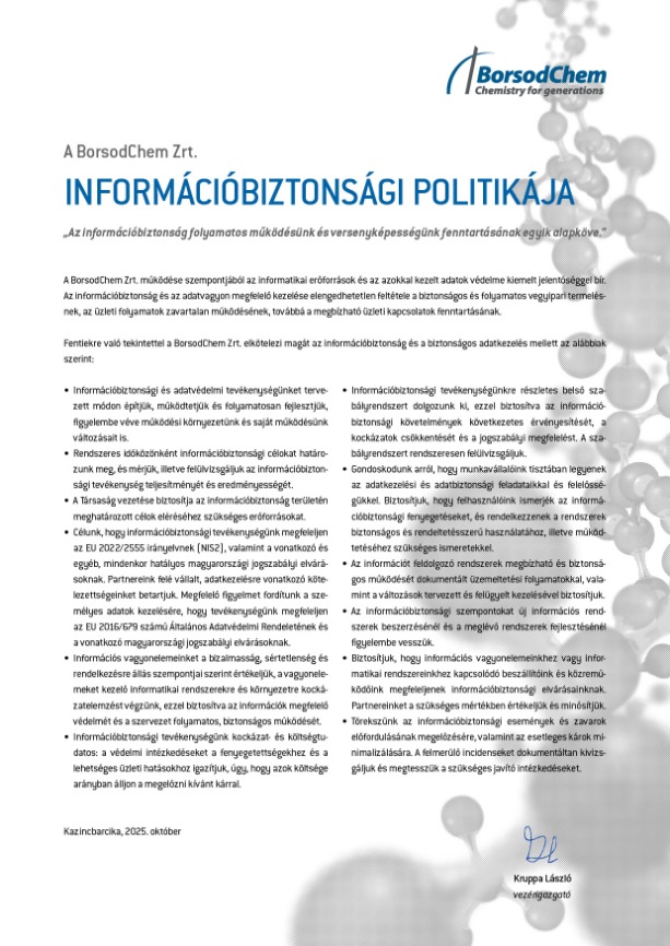 Információbiztonsági Politikánk