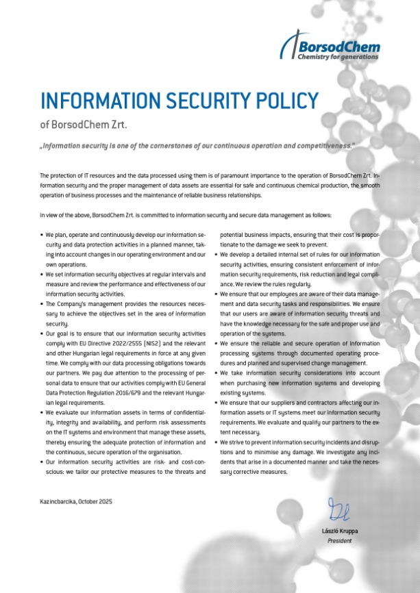 Our Information Security Policy
